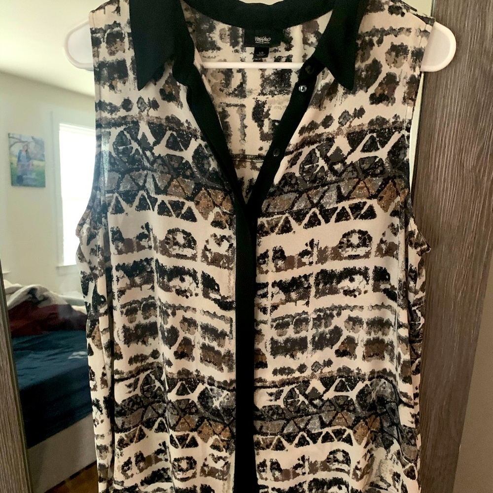Sleeveless button down work shirt, L, Missoni